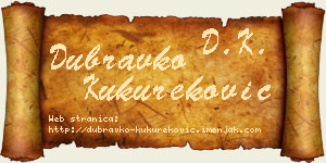 Dubravko Kukureković vizit kartica